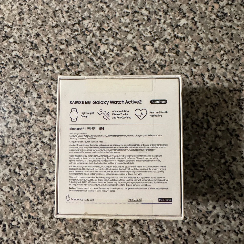 Samsung Galaxy Watch Active 2 44mm Aluminum Case with Sport Band- AQUABLACK